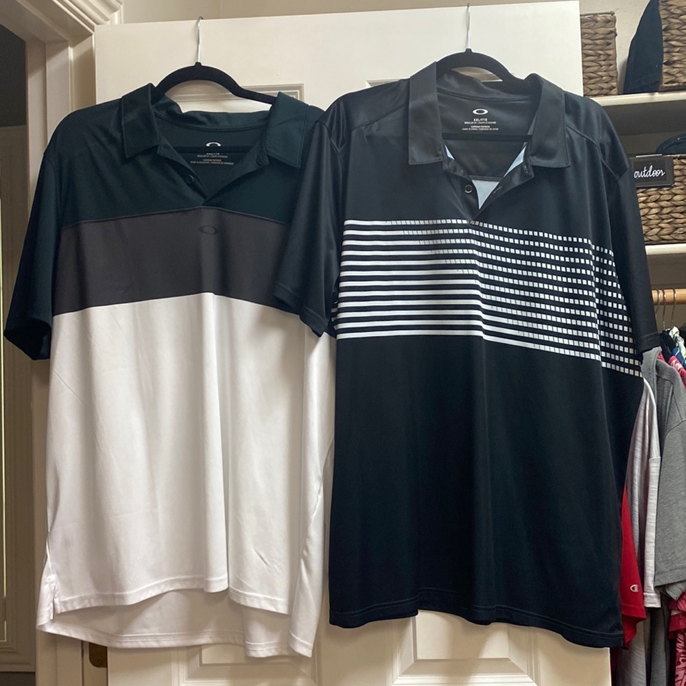 Three Oakley mens XXL polos